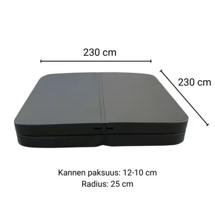 Ulkoporealtaan lämpökansi 230 x 230, R25 - Muiden ulkoporealtaiden kannet - LK230R25 - 1
